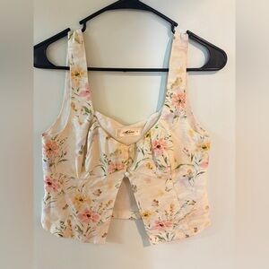 Mahina Floral Cream Sleeveless Top